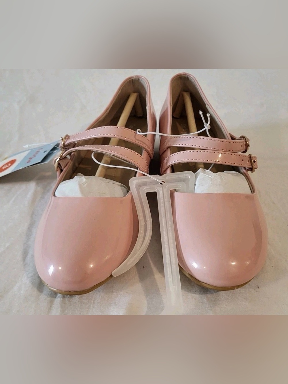 Cat & Jack Blush Pink Patent Double-Strap Mary Jane Flats